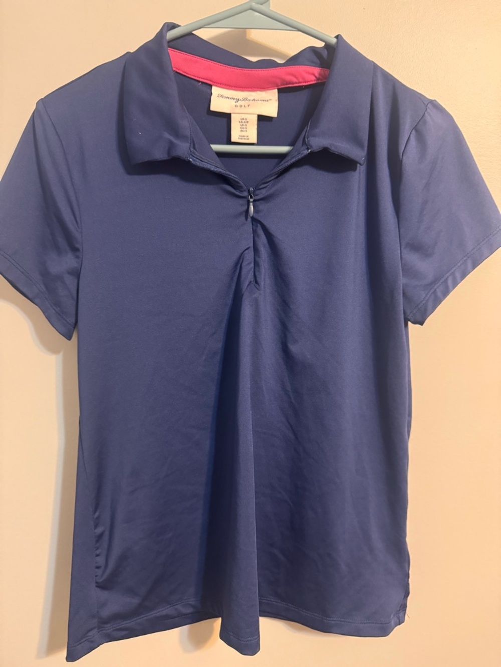 Tommy‎ Bahama Golf Blue performance Polo Shirt tennis pickleball Women's Small